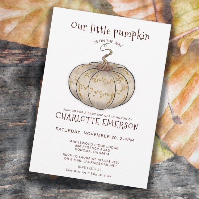Our Little Pumpkin Baby Shower  Invitation (Creator Uploaded)