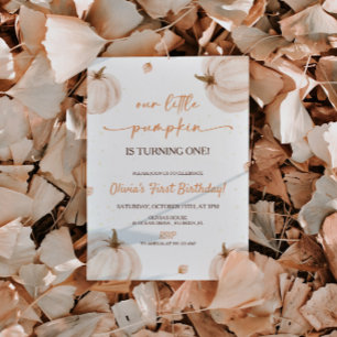 Our Little Pumpkin Birthday Invitation