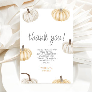 Our Little Pumpkin Cute Boho Thank You Card