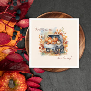 Our Little Pumpkin Fall Baby Shower Gender Neutral Napkin
