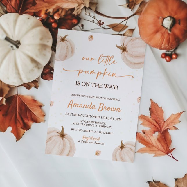 Our Little Pumpkin Fall Baby Shower Invitation (Creator Uploaded)