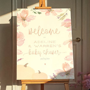 Our Little Pumpkin Fall Baby Shower Welcome Sign