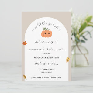 Our Little Pumpkin First Birthday Invitation