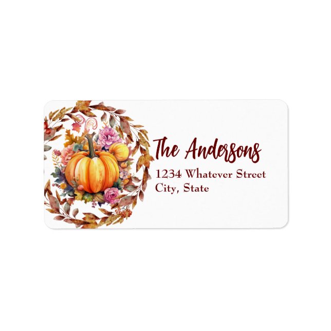Our Little Pumpkin is Turning One Address Label (Front)