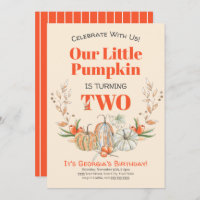 Our Little Pumpkin Is Turning Two Birthday Party