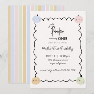 Our Little Pumpkin’s First Birthday Invitation