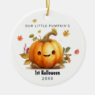 Our Little Pumpkin's 1st Halloween Photo Ornament
