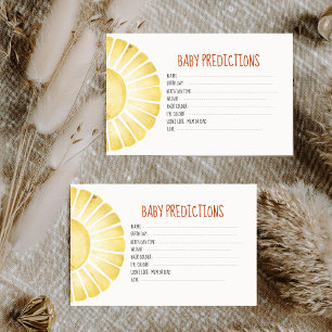 Our Little Ray of Sunshine Baby Shower Enclosure Card