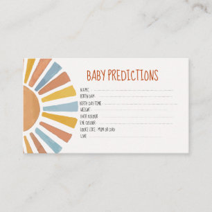 Our Little Ray of Sunshine Baby Shower Enclosure Card