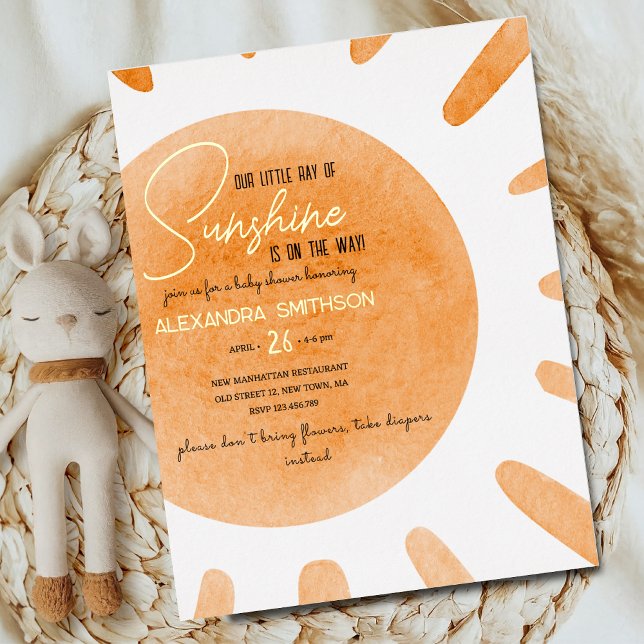 Our little ray of sunshine Baby shower invitation (Creator Uploaded)