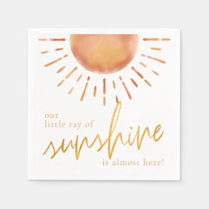 Our Little Ray of Sunshine Baby Shower Napkin