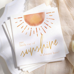 Our Little Ray of Sunshine Baby Shower Napkin