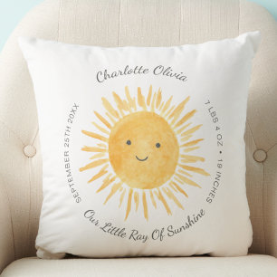 Our Little Ray Of Sunshine Birth Stats  Cushion