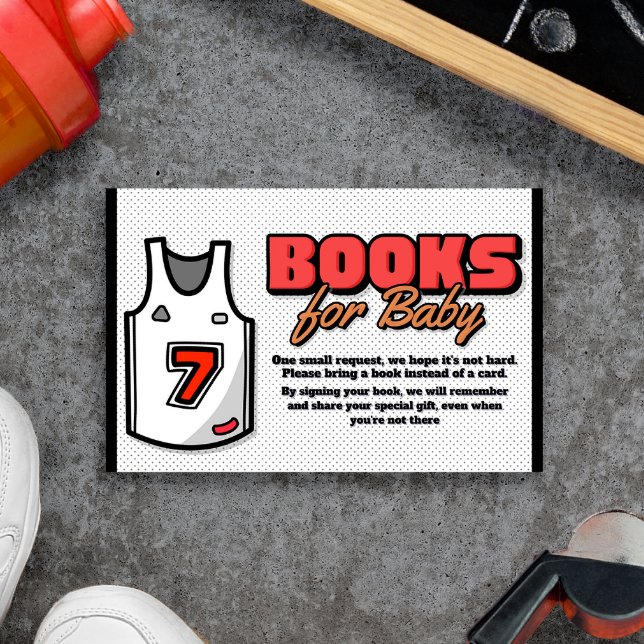 Our Little Rookie is on the Way - Books for Baby Enclosure Card (Our Little Rookie is on the Way - Basketball themed - Hoops - Books for Baby)