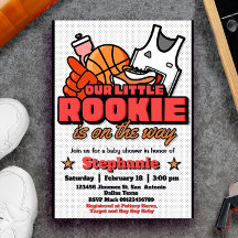 Our Little Rookie is on the Way Invitation