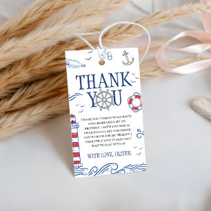 Our Little Sailor Nautical Favour Gift Tags