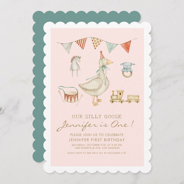  Our little Silly Goose turning Birthday  Invitation (Creator Uploaded)