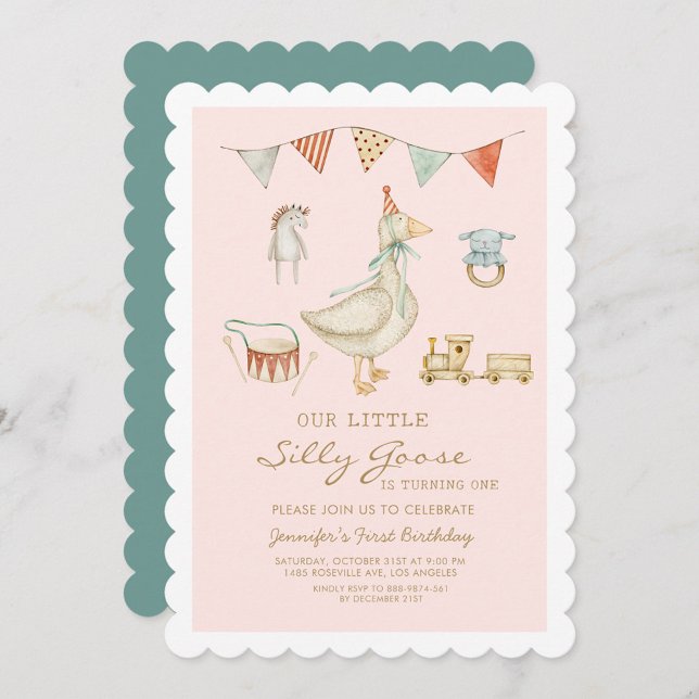  Our little Silly Goose turning Birthday  Invitation (Creator Uploaded)