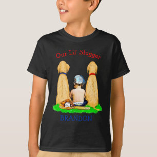 Our Little Slugger Personalized Baseball Themed Ba T-Shirt