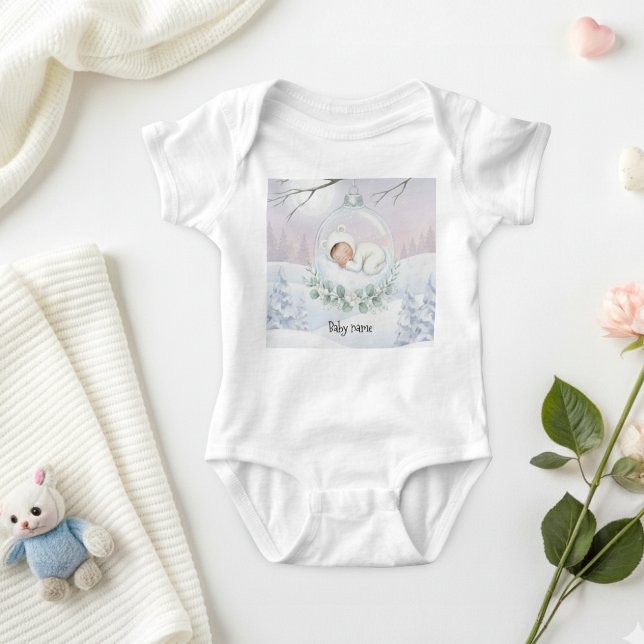 Our Little Snowbaby is on the way New Baby Outfit Baby Bodysuit (Creator Uploaded)