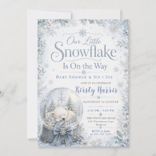 Our Little Snowflake Is On the Way Baby Shower Invitation