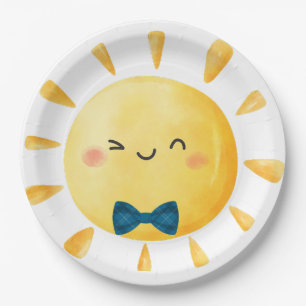 Our little sonshine first Birthday Sun Paper Plate