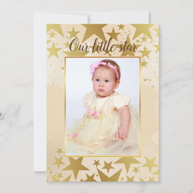 Our Little Star Photo Invitation (Front)