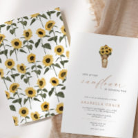 Our Little Sunflower - Rustic Autumn Birthday |