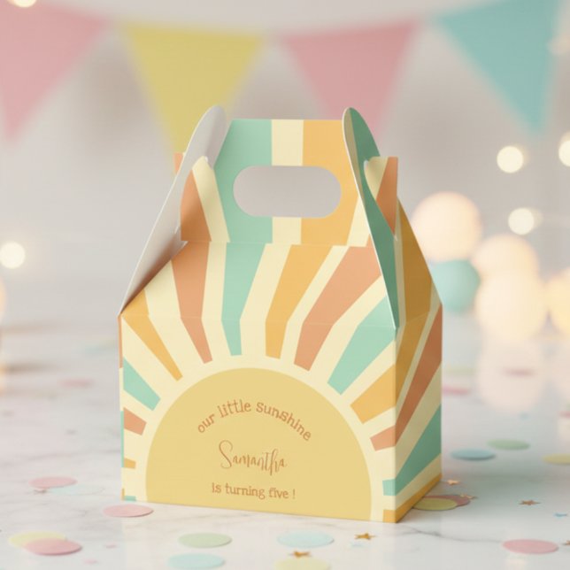 our little sunshine big sun with rays birthday favour box (Creator Uploaded)