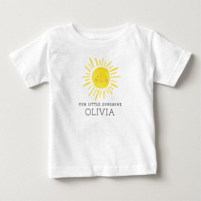 Our Little Sunshine Birthday Party  Baby T-Shirt (Front)
