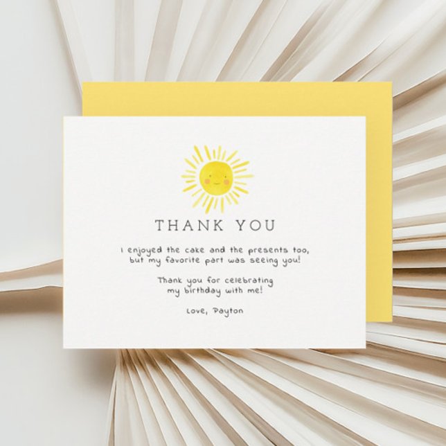 Our Little Sunshine Birthday Thank You Cards (Creator Uploaded)