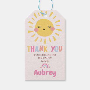 Our Little Sunshine Birthday Thank You  Gift Tags