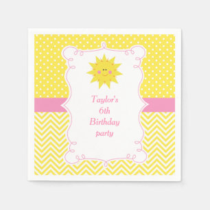 Our little Sunshine Birthday Thank You Napkin