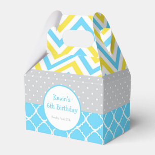 Our little Sunshine Blue and Yellow Birthday Party Favour Box