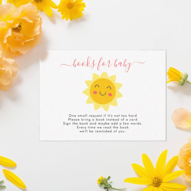 Our Little Sunshine Cute Sun Books for Baby Card (Creator Uploaded)