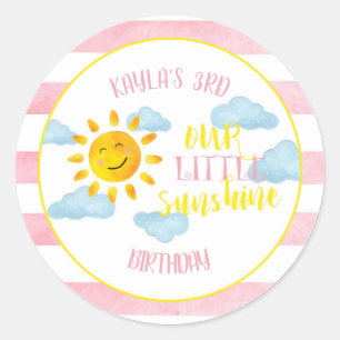 Our Little Sunshine Favor Sticker