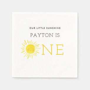 Our Little Sunshine First Birthday Party Napkin