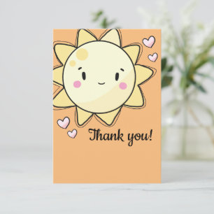 Our Little Sunshine Girls Thank You Card