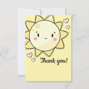 Our Little Sunshine Girls Thank You Card