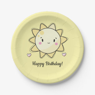 Our Little Sunshine Happy Birthday Paper Plate