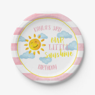 Our Little Sunshine Paper Plate - Custom