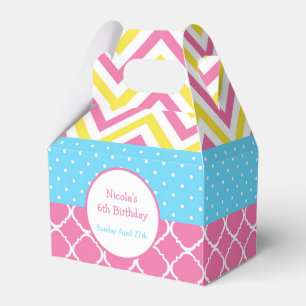 Our little Sunshine Pink and Yellow Birthday Party Favour Box