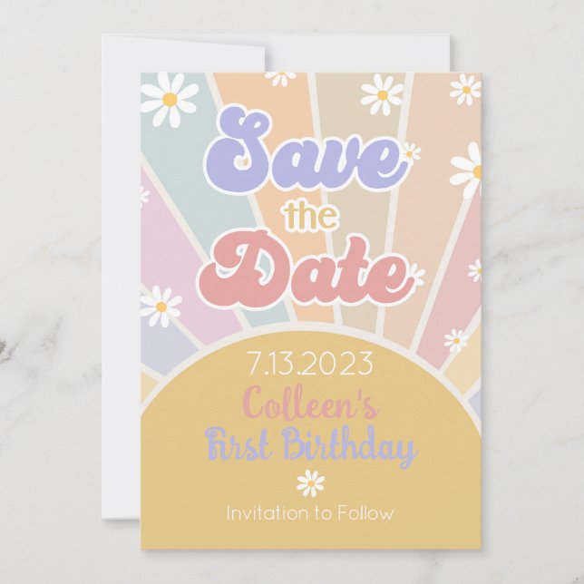 Our Little Sunshine Save the Date (Front)