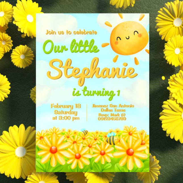 Our Little Sunshine - Spring Invitation (Creator Uploaded)