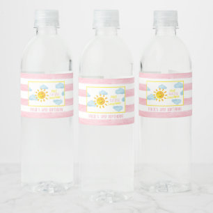 Our Little Sunshine Water Bottle Label - Custom
