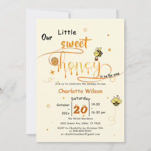 Our Little Sweet Honey Is On The Way Baby Shower Invitation