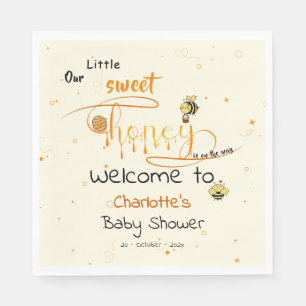 Our Little Sweet Honey Is On The Way Baby Shower Napkin