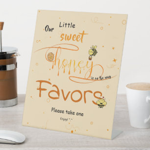 Our Little Sweet Honey Is On The Way Favors Pedestal Sign