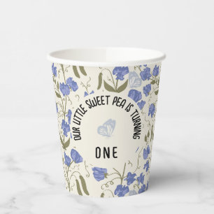 Our Little Sweet Pea is turning One Paper Cups