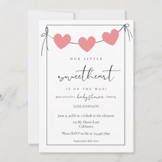 Our Little Sweetheart Baby Shower Invitation